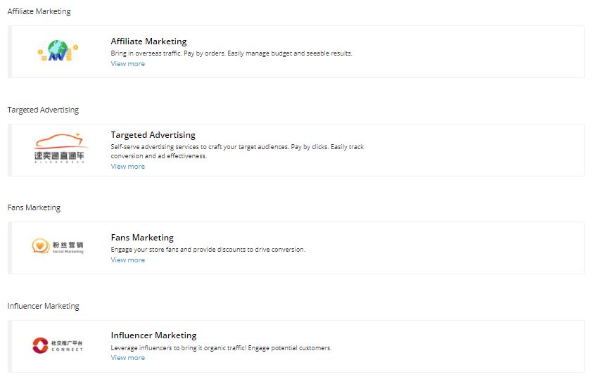 plataforma marketing aliexpress