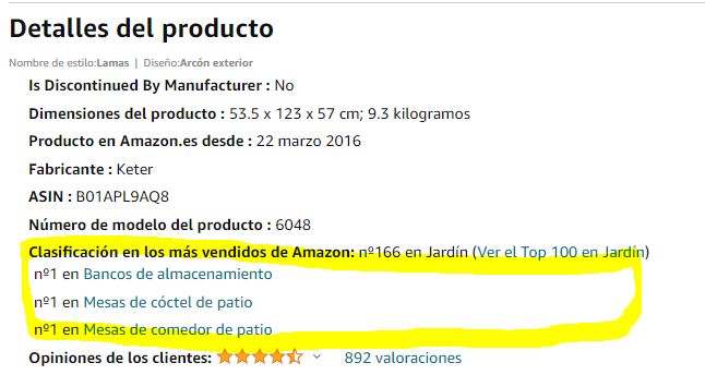 elegir categoria amazon
