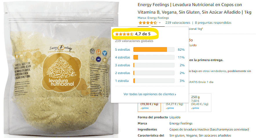 reseñas amazon factor seo