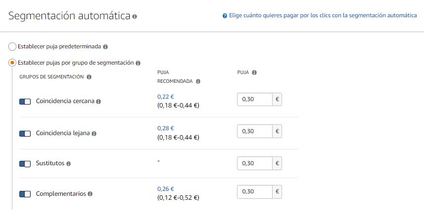 segmentacion anuncios automaticos amazon