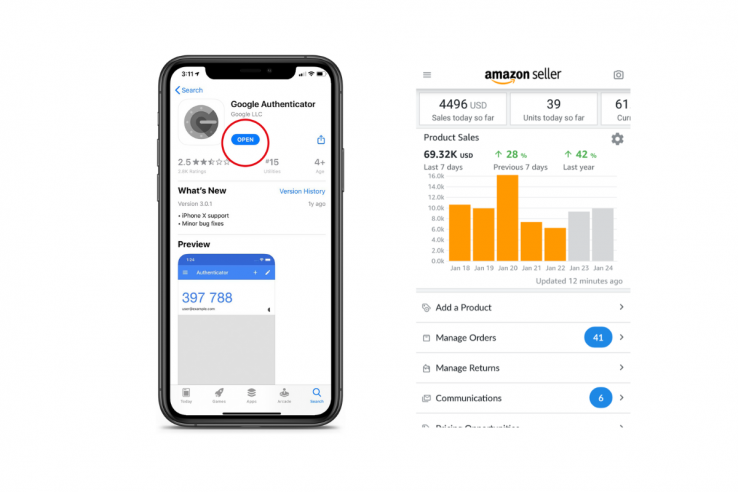 acceso amazon seller central app autenticacion